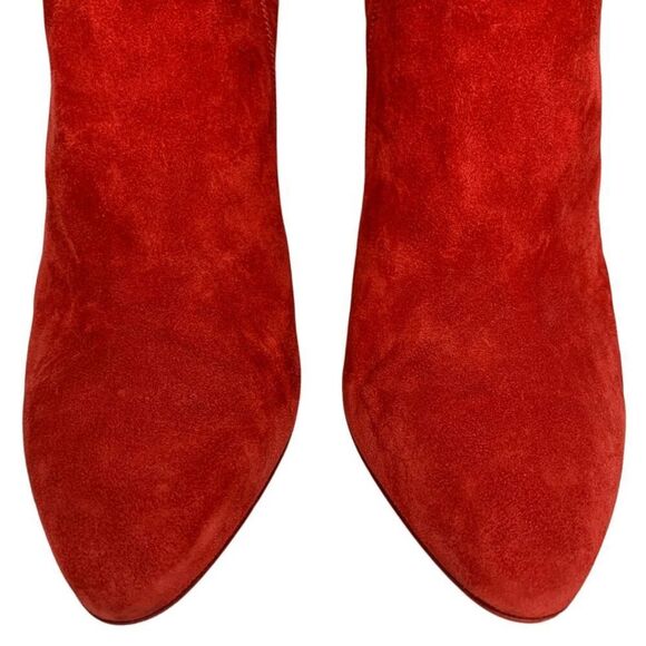 Christian Louboutin Veau Velour Red So Kate 55 Ankle Booties EU 37 US 7 Heels - Picture 3 of 8